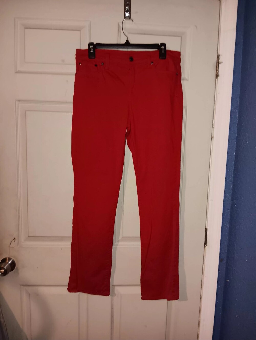 Lauren Ralph Lauren Red Jeans 5 Pocket Logo On Back Wms Sz 6